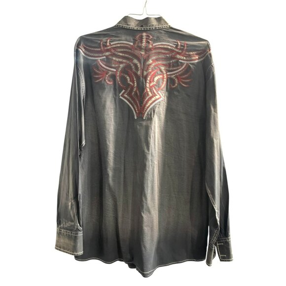 Roar Men's Embroidered Western Shirt XXL Long Sleeve Button Down Trabal - Picture 1 of 8